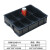 分格箱黑色零件盒电子元件物料箱收纳箱esd分隔胶箱五金工具箱 8分格（中）460*350*115