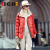 I·G·H高定品牌女装时尚短款羽绒服女小个子年新款冬装洋气红色感白鸭绒外套 白色 S