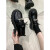 西马驼（XIMATUO）英伦风百搭小皮鞋女2023春季新款黑色时尚小个子厚底增高乐福单鞋 黑色 女款 x 35