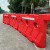 康迪普 三孔水马围挡高围栏可移动塑料护栏道路施工隔离墩滚塑防撞 塑料围栏红色