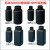 日本NIKKO亚速旺HDPE瓶试剂瓶塑料瓶方形/圆形遮光黑色遮光J角型瓶15-3011-55 方形细口黑色 1000ml
