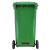 兰诗（LAUTEE）240D-4 大号户外垃圾桶 物业环卫可挂车分类垃圾桶可定制 240L草绿厨余垃圾