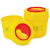 兰诗（LAUTEE）LQH-004 利器盒 医院诊所实验室锐器盒黄色圆形垃圾桶 4L圆形10个装