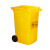 久洁（Jojell）240L加厚大号医疗垃圾桶带盖带轮挂车款医院诊所口罩回收塑料废物桶黄色垃圾箱
