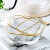 INSCRIPTION 创意ins金边锤目纹玻璃碗家用大号透明沙拉碗水果碗甜品碗早餐碗 4寸描金方碗
