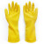 天骄南洋牛筋乳胶手套黄色加厚耐用橡胶皮家务防水清洁胶皮防水 南洋乳胶手套10副 小号