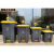 哲奇垃圾桶商用大号脚踩脚踏式户外环卫带盖厨房大容量箱 60L黄色垃圾脚踏桶