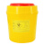 兰诗（LAUTEE）LQH-004 利器盒 医院诊所实验室锐器盒黄色圆形垃圾桶 4L圆形10个装