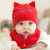 贝迪牛（badynoo） 婴儿帽子夏季新生儿宝宝胎帽室内空调护头卤门儿童全棉套头帽三角巾 粉色小猪单帽+三角巾 均码 0-10个月