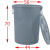 定制适用上海垃圾分类垃圾桶大号干垃圾湿垃圾户外圆形咖啡色棕色厨房物业 银灰色160升有盖