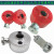 适用于下水道电动疏通机配件GQ75/80/100型管道清理机红色高品质 自动头螺旋式