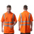 博迪嘉 GN650短袖POLO衫 透气鸟眼布 户外作业交通反光安全服 荧光橘红色 S码1件 可定制