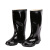 踏雪（TAXUE） 雨鞋 TX-004 反光高筒胶靴 矿工井下作业安全鞋 防水耐磨防滑加厚底 黑色 42码 1双装