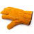 牛皮电焊手套焊接焊工手套劳保耐用隔热劳保防护手套 短款黄色/10双