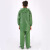 军佑 PVC牛筋加厚雨衣雨裤分体套装非一次性雨衣采茶工地劳保防雨 2.5J绿色 均码 