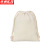 京洲实邦 棉麻帆布束口杂物包装袋 25*37cm米白色ZJ-2071