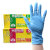 尚和手套（SHOWA）一次性丁腈手套无粉防滑麻指加厚防水耐油实验检查 蓝色883/L/100只