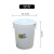 莫恩克 白色塑料水桶 加厚工业水桶 户外大号楼层小区垃圾筒 环卫塑料桶 果皮桶 收纳桶 白色80L/5个装