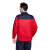 劳博士（LABORS）长袖工作服男女 工人劳保工服工装制服 汽修服 藏青+红色 XL（套装）