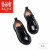 ELPA 新款童鞋男童鞋皮鞋亮面漆皮系带儿童礼服皮鞋演出鞋子 NS0017纯黑色 30码/内长19.5cm