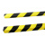 赫思迪格 HGJ-301 防撞条 自粘黑黄警示防碰撞磕碰墙角包边条 大L(1米长/件)