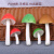 仿真蘑菇模型过家家PU蔬菜道具早教教具玩具平菇摆设装饰拍摄布景 口菇灰色