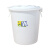 莫恩克 白色塑料水桶 加厚工业水桶 户外大号楼层小区垃圾筒 环卫塑料桶 果皮桶 收纳桶 白色40L/5个装