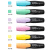 韩国慕那美（monami）柔和色荧光笔学生用方头重点标记笔记号笔手账笔 6色套装06020Z06-P