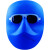 电焊防烤脸 等离子切割机防烤脸面罩焊工防护罩氩弧眼镜面具轻便 PC蓝色面罩*1