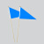科恩森（KEENSEN）标记三角小彩旗测量定位工地标记旗手摇小彩旗 60CM长杆蓝色旗帜 20个