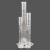 定制高硼硅实验室量筒玻璃量筒实验室刻度量筒五合一 500ml(10个)-玻璃量筒