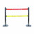不锈钢带式围栏安全警示桩伸缩立柱警戒护拦线隔离带LOGO订制 加厚加重单层3米一根