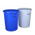 震迪60L带盖水桶圆形桶工业塑料桶后厨食用级水桶可定制700219蓝色