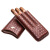 茄龙（CIGARLOONG）雪茄保湿皮套旅行便携式三支装配雪茄刀 雪茄烟具配件礼盒包装 棕色