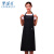 牛津布pvc防水工作围裙定做 韩版广告定制logo围裙 黑色 均码 5件装 可定制