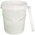 适用于塑料水桶包装打包桶圆形手提储水桶白色空桶油漆涂料桶可开票 15升-带盖（压盖）