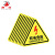 田铎  三角形安全标识牌机器警示牌设备安全告示牌消防标志牌 当心夹手40*40cm 10只装