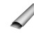 寰跃 铝合金线槽 金属防踩线槽 半弧形地板地面穿线用 长度1米（6号）