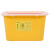 海斯迪克 HK-7011 方形黄色利器盒 卫生所锐器盒 黄色小型废物桶医院诊所科室 方形利器盒5L（10个）