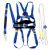 国标全身高空作业五点式安全带电工腰带高空安全绳双钩保险带套装 缓冲双小钩   一体围杆
