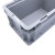 冰禹 BY-634 塑料周转箱 带盖运输物流箱 工具箱零件箱 B箱-有盖灰色