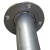 海斯迪克 金属标牌立柱 1个 (法兰式) 镀锌钢管 标志杆 HK-49