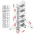 铝合金移动脚手架工厂直售工地建筑登爬梯走梯式高空作业平台 长2M宽0.75M高9.8M+护栏+8寸脚