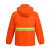 鸣固 环卫劳保反光雨衣加厚高速交通执勤巡逻救援分体式雨衣雨裤套装支持定制 橙色 标准码