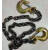 适用于拖车链条吊钩起重链条锰钢双钩铁链吊石材吊石头铁链链条吊 1吨5米 6MM链