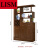 LISM【高质量】实木酒柜隔断柜新款中式客厅玄关柜鞋柜装饰间厅柜屏风双面储物柜 1.1米(胡桃色) 组装  框架结构
