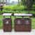 户外垃圾桶环卫公园景区分类垃圾箱别墅室外不锈钢果皮箱定制 镀锌钢板桶B款