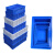 盛富永 塑料周转箱 五金盒元件盒零件盒收纳盒物料盒收纳箱 蓝色 01箱  170*120*55  40只