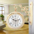 康巴丝（Compas）双面挂钟欧式客厅两面装饰墙壁钟创意艺术时钟家用挂表 壁挂富贵-黄裂纹 10英寸