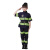 消防员服装儿童职业体验消防表演服角色扮演小小消防员演出服套装 蓝色短袖九件套 130cm